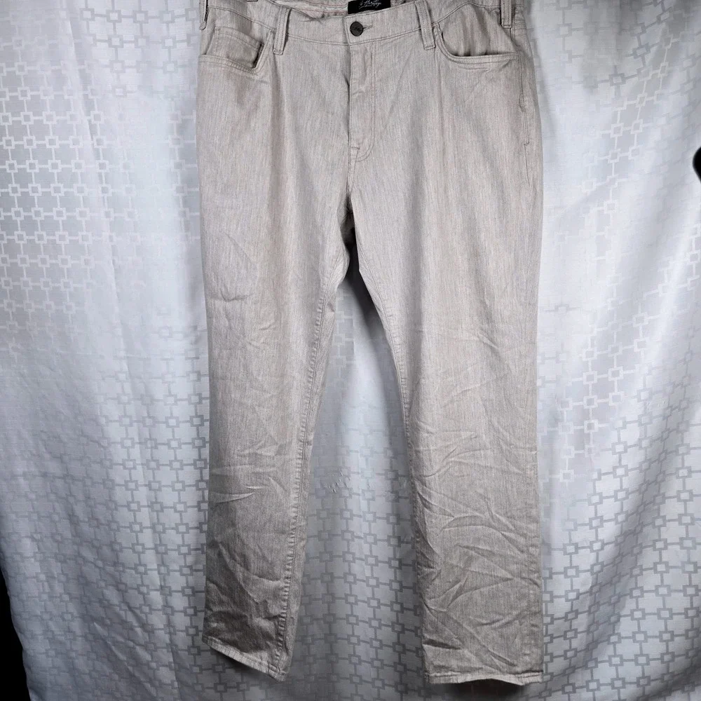 34 Heritage Charisma Comfort Rise Classic Leg Pants Beige 42x32 Mens
